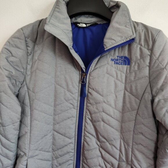 Ladies SZ XS The North Face Grey Quilted Jacket - Picture 2 of 4